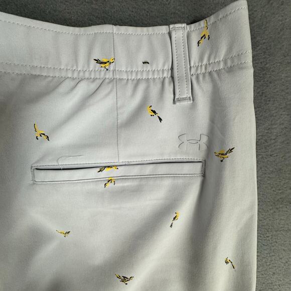 Under Armour UA Golf AOP Bird Printed 10” Shorts 1377303 Mens Size 34 Gray - Picture 9 of 15